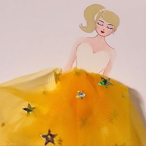 NEW "All Dolled Up"  Yellow Ballgown 3D Art Print